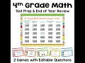 4th Grade Math Review Games Similar to Jeopardy
