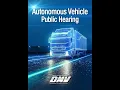 California DMV Public Hearing Autonomous Vehicle Regulations