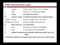 ABAP Data Objects and TYPES Statement 2018
