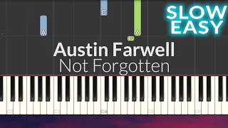 Download Austin Farwell - Not Forgotten SLOW EASY Piano Tutorial MP3