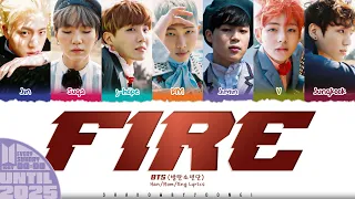 BTS 방탄소년단 FIRE Lyrics Color Coded Han Rom Eng UNTIL 2025 32 