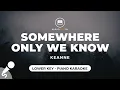 Download Lagu Somewhere Only We Know - Keanne (Lower Key - Piano Karaoke)
