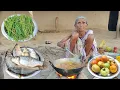 Download Lagu 100 year old widow Grandma cooking AMERICAN FISH with Tomato \u0026 onion shak \u0026 eating||Village cooking