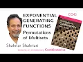 CO42 Exponential Generating Functions Permutations of Multisets