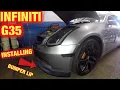 Infiniti G35 Installing front bumper LIP easy to do and CHEAP