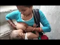 Baby feeding Desi village sister-in-law breastfeeding