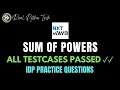 SUM OF POWERS NXTWAVE PYTHON IDP PRACTICE QUESTIONS CCBP4 O Programming