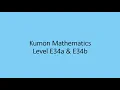 Kumon Mathematics E34a E34b