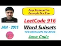 Word Subsets LeetCode 916 Time Complexity Explained Java Code Developer Coder