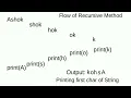 Reverse String using recursive method