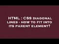 HTML CSS diagonal lines - how to fit into its parent element