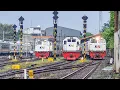 Download Lagu PASUKAN KERETA PAGI PENUHI STASIUN UJUNG KOTA SURABAYA!! Kereta Api Di Perlintasan Stasiun Semut