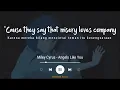 Download Lagu Miley Cyrus - Angels Like You (Speed Up) Cause they say that misery loves company (Lirik Terjemahan)