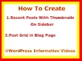 How To Create Posts Thumbnails And Post Grid in Blog Page Wordpress Series 5