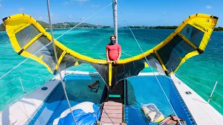 Kiteboarding From A Sailing Catamaran (best spot ever)