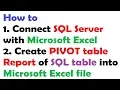 Generating Pivot Table from SQL Server table into Microsoft Excel File