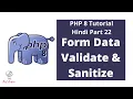 PHP 8 Tutorial Hindi Part 22 Form Data Validation Or Sanitize The Test Coder