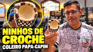 NINHOS DE CROCHÊ PARA COLEIRO PAPA-CAPIM! 🐦🪺