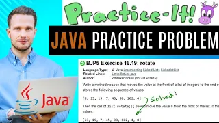 Java Practice It Exercise 16 19 rotate LinkedList instance methods