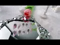 Dark sweet cool ether ancient nail art silver black spider skull handmade nail art