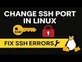 How to Change SSH Port in Linux Fix SSH Connection Error Step by Step 2025