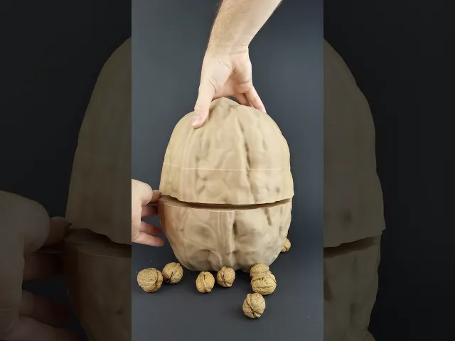 Print-in-place Walnut Container with Twist Lock!!! video thumbnail