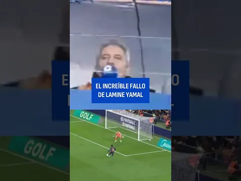 🤯 El increíble fallo de Lamine Yamal en el mano a mano con Lunin