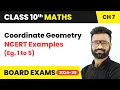 Coordinate Geometry - NCERT Examples Eg 1 to 5 Class 10 Maths Chapter 7 CBSE 2025-26