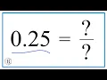 0 25 as a Fraction simplest form