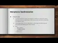 Interprocess Synchronisation and Critical Section problem