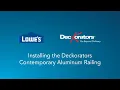 Installing the Deckorators Contemporary Aluminum Railing