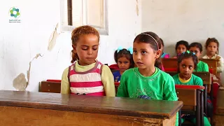 حوار بين طالبتين عن النظافة في مدرسة مجد الشام السادسة 