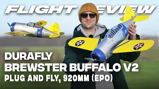 Durafly Brewster Buffalo V2 920mm 36 PNF USS Lexington