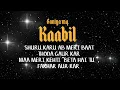 Kaabil | Saniya MQ | Official Lyrical Video | @SaniyaMq