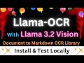 Install Llama-OCR Locally - Document to Markdown OCR Library with Llama 3 2 Vision