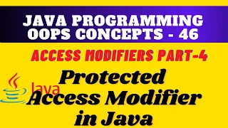 Protected access modifiers in java Access Modifiers in Java concepts and practice ex