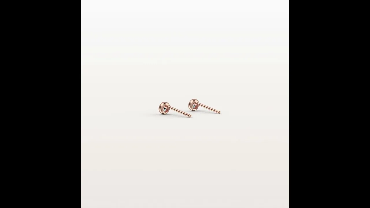 Minimalist Lab Diamond Bezel Stud Earrings in 14K Gold/Platinum
