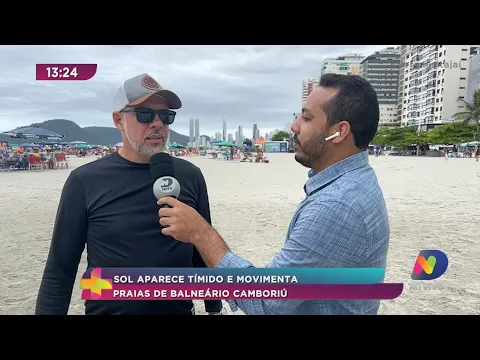 Sol aparece tímido e movimenta praias de Balneário Camboriú