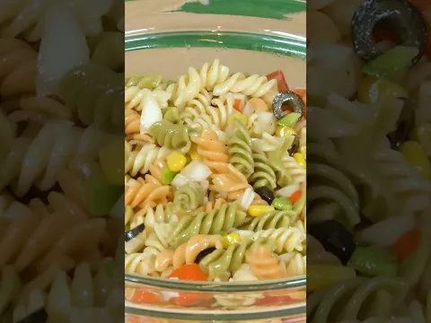 Ensalada de Pasta Facil, Fresca, Colorida en Solo 15 Minutos #shorts