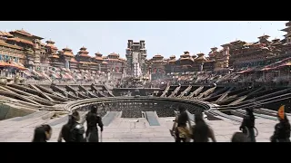 a big dog double world fight scene