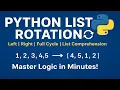 Master Python List Rotation in 10 Minutes Left Right Full Cycle Tricks