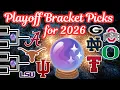College Football 2026 Playoff Bracket Predictions