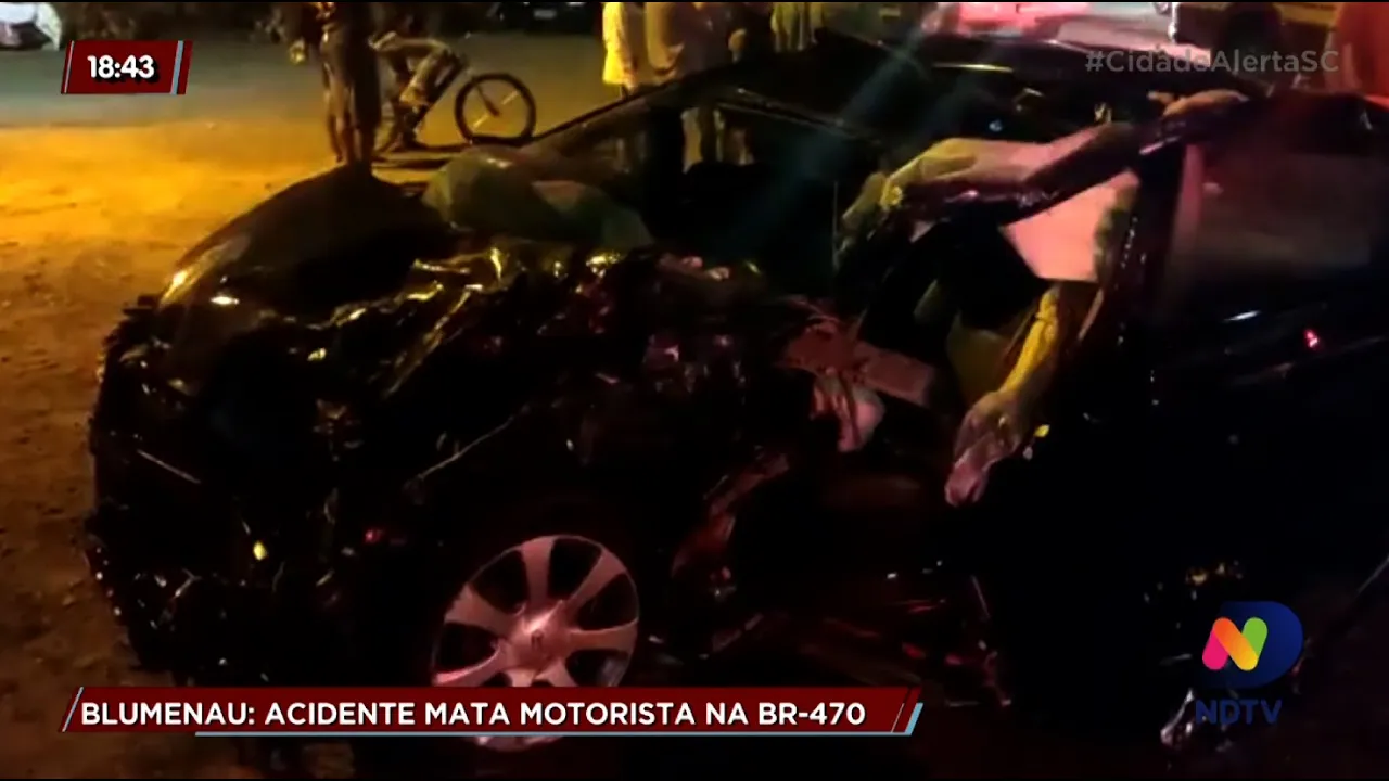 Blumenau: acidente mata motorista na BR-470