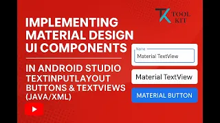 How to create Material-UI Edittext Buttons TextViews in Android Studio Java XML Tutorial