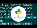 Download file from web in Python 3