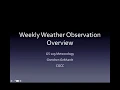 Weekly Weather Observation Overview