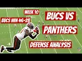 Week 10 Bucs vs Panthers Defense Film Analysis - Bucs Win 46-23