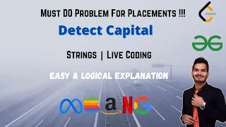 Detect Capital Leetcode 520 Easy Understanding Live Coding DSA