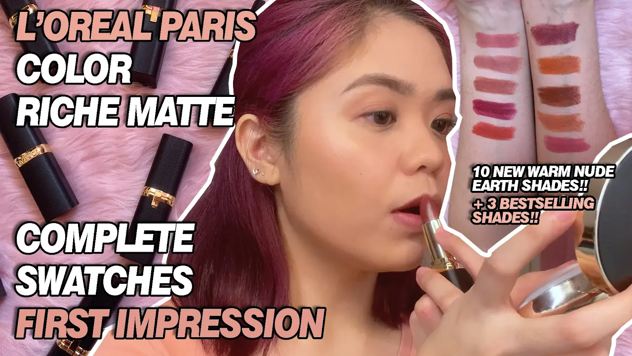 Review & Swatches L'oreal Paris New Color Riche Matte || Florensia Sella