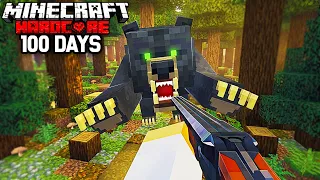 100 Days TRAPPED in the WILDERNESS in Minecraft Hardcore!